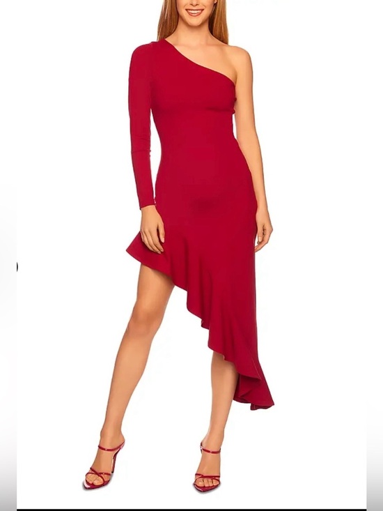 Susana Monaco Dresses & Skirts - Susana Monaco One-Shoulder Asymmetrical Dress in Berries Size M NWT